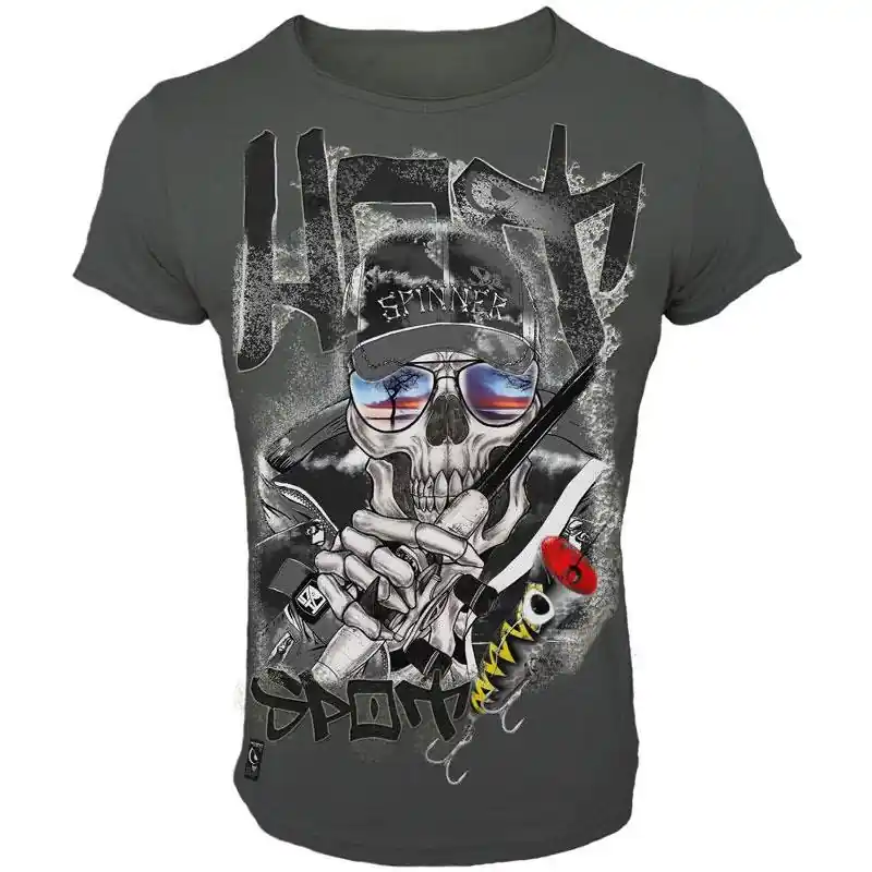 Herr T-Shirt Med Korta Ärmar Hot Spot Design Hotspot - Grå - Premium